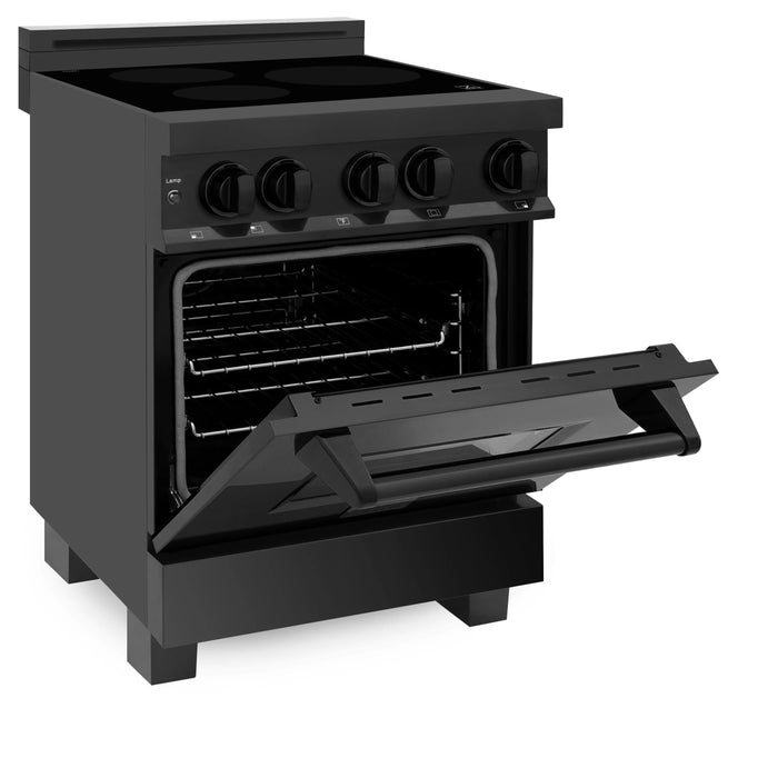 ZLINE 24" 2.8 cu. ft. Induction Range with a 3 Element Stove and Electric Oven in Black Stainless Steel RAIND-BS-24 - Farmhouse Kitchen and Bath