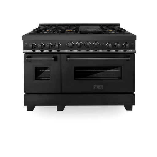 ZLINE 48" Range with Gas Stove and Gas Oven, Stainless Steel, RGB-48 - Farmhouse Kitchen and Bath