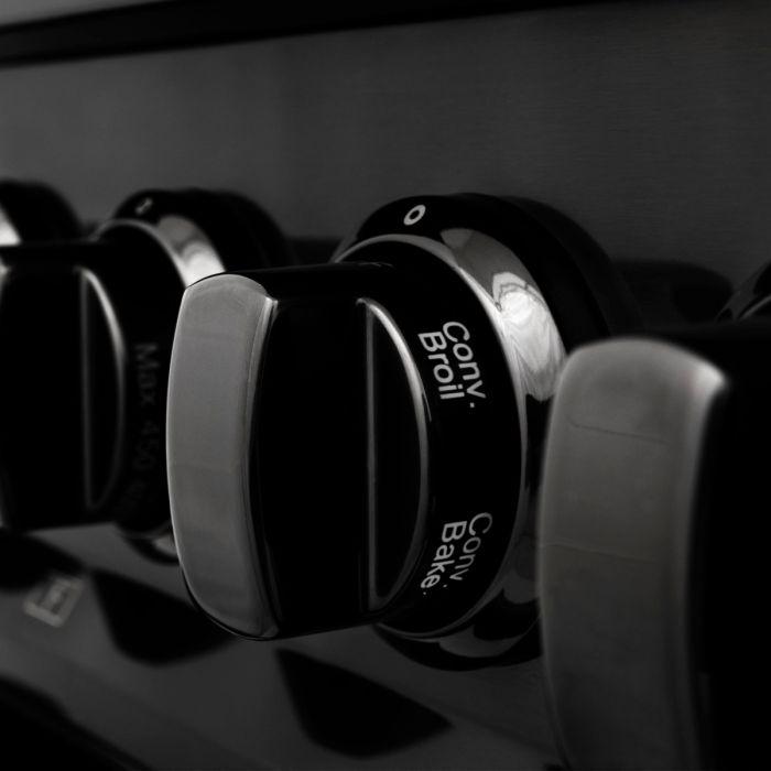 ZLINE 36" Autograph Gas Range, Black Stainless, Champagne Accents, RGBZ-36-CB - Farmhouse Kitchen and Bath