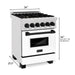 DISCONTINUED-ZLINE 24" Autograph Edition, Dual Fuel Range, White door RASZ-WM-24-MB - Farmhouse Kitchen and Bath