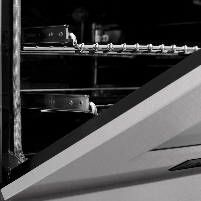 ZLINE 30" Autograph Gas Range Gas, DuraSnow, RGSZ-SN-30-MB - Farmhouse Kitchen and Bath