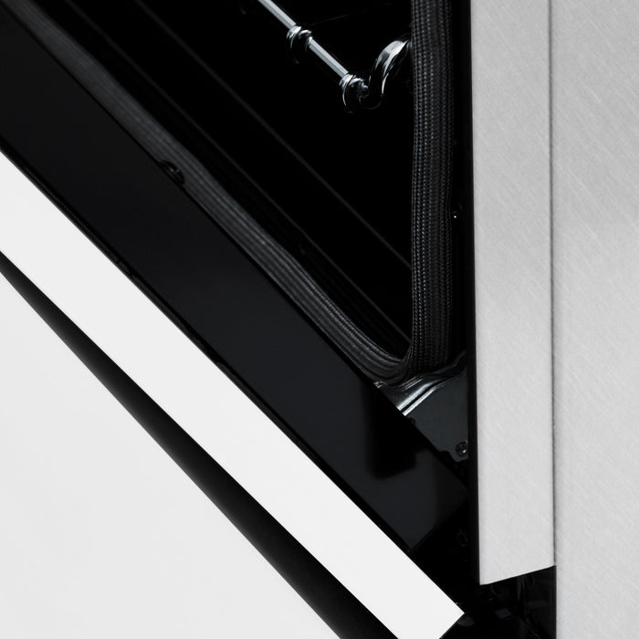 ZLINE 36" Autograph Range, DuraSnow, White Door, Black, RGSZ-WM-36-MB - Farmhouse Kitchen and Bath