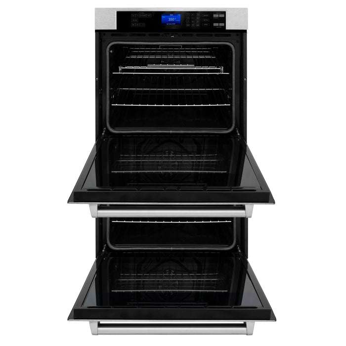 ZLINE 30" Double Wall Oven, DuraSnow Finish, Self Cleaning, AWDS-30 - Farmhouse Kitchen and Bath