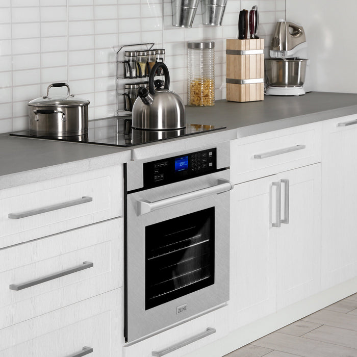 ZLINE 30" Single Wall Oven, DuraSnow Stainless, Self Clean, AWSS-30 - Farmhouse Kitchen and Bath