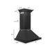 ZLINE 24" Wall Mount Range Hood In Black Stainless Steel With Crown Molding, BSKBNCRN-24 - Farmhouse Kitchen and Bath