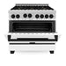 ZLINE 36" Autograph Edition, Range Gas Stove and Gas Oven, RGZ-WM-36-MB - Farmhouse Kitchen and Bath