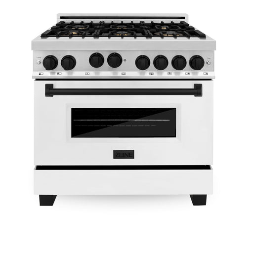 ZLINE 36" Autograph Edition, Range Gas Stove and Gas Oven, RGZ-WM-36-MB - Farmhouse Kitchen and Bath