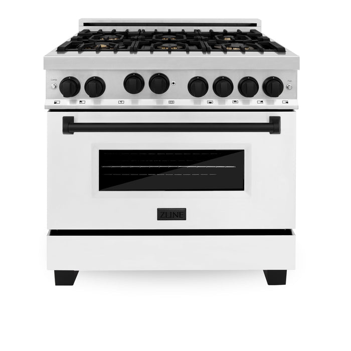 ZLINE 36" Autograph Edition, Range Gas Stove and Gas Oven, RGZ-WM-36-MB - Farmhouse Kitchen and Bath