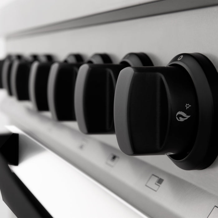 ZLINE 30" Autograph Gas Range, DuraSnow, White Door, RGSZ-WM-30-MB - Farmhouse Kitchen and Bath