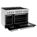 ZLINE 48" Gas on Gas Range in Stainless, Black Matt Doors, RG-BLM-48 - Farmhouse Kitchen and Bath