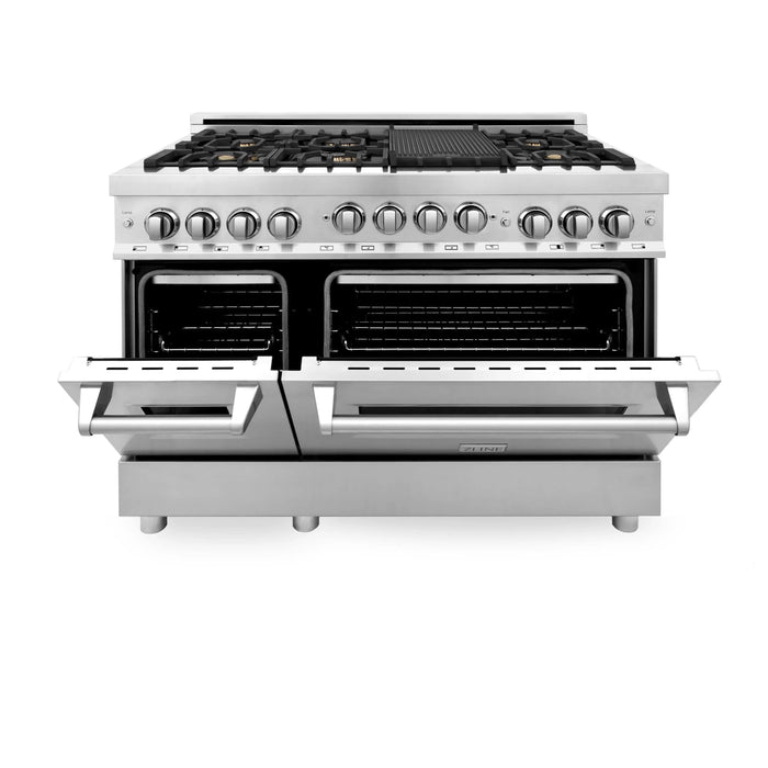 ZLINE 48" Range with Gas Stove and Gas Oven, Stainless Steel, RG-BR-48 - Farmhouse Kitchen and Bath