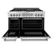 ZLINE 48" Range with Gas Stove and Gas Oven, Stainless Steel, RG-BR-48 - Farmhouse Kitchen and Bath
