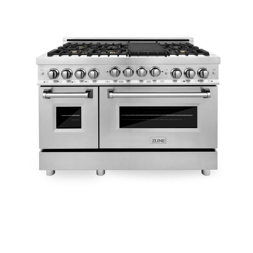 ZLINE 48" Range with Gas Stove and Gas Oven, Stainless Steel, RG-BR-48 - Farmhouse Kitchen and Bath