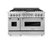 ZLINE 48" Range with Gas Stove and Gas Oven, Stainless Steel, RG-BR-48 - Farmhouse Kitchen and Bath