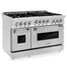 ZLINE 48" Range with Gas Stove and Gas Oven, Stainless Steel, RG-BR-48 - Farmhouse Kitchen and Bath