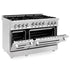 48" Gas on Gas Range in Stainless, Dura Snow Doors, RG-SN-48 - Farmhouse Kitchen and Bath