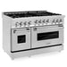 ZLINE 48" Range with Gas Stove and Gas Oven, Stainless Steel, RG48 - Farmhouse Kitchen and Bath