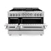 ZLINE 48" Gas On Gas Range In DuraSnow, Stainless Steel, RGS-SN-48 - Farmhouse Kitchen and Bath