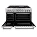 ZLINE 48" Gas On Gas Range In DuraSnow Stainless Steel, RGS-SN-BR-48 - Farmhouse Kitchen and Bath