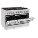 ZLINE 48" Gas On Gas Range In DuraSnow Stainless Steel, RGS-SN-BR-48 - Farmhouse Kitchen and Bath