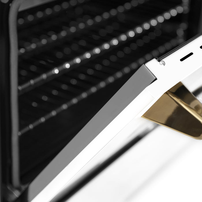 ZLINE 30" Autograph Gas Range, DuraSnow, White Door, RGSZ-WM-30-G - Farmhouse Kitchen and Bath