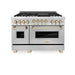 ZLINE 48" Autograph Edition Stainless Gas Range, RGZ-48 - Farmhouse Kitchen and Bath