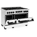 ZLINE 48" Autograph Gas Range, White Door, Black accent, RGZ-WM-48-MB - Farmhouse Kitchen and Bath