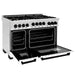 ZLINE 48" Autograph Gas Range, White Door, Black accent, RGZ-WM-48-MB - Farmhouse Kitchen and Bath
