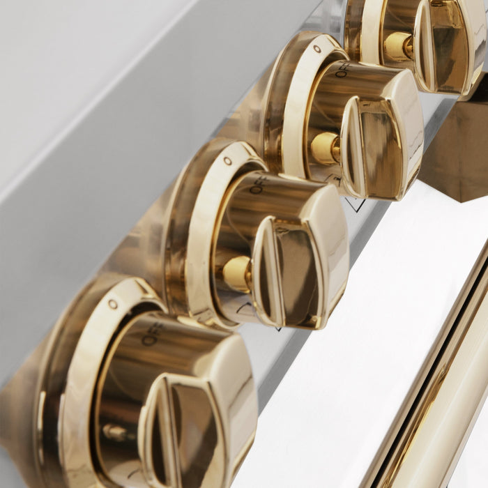 ZLINE 48" Autograph, Gas Range, White Door, Gold Accents, RGZ-WM-48-G - Farmhouse Kitchen and Bath