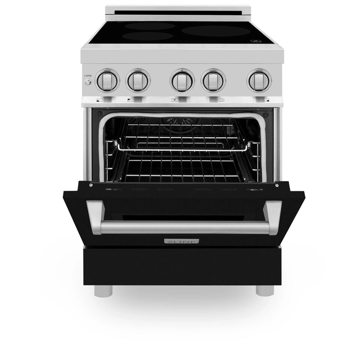 ZLINE 24" Induction Range with a 3 Element Stove and Electric Oven in Stainless Steel RAIND-BLM-24 - Farmhouse Kitchen and Bath