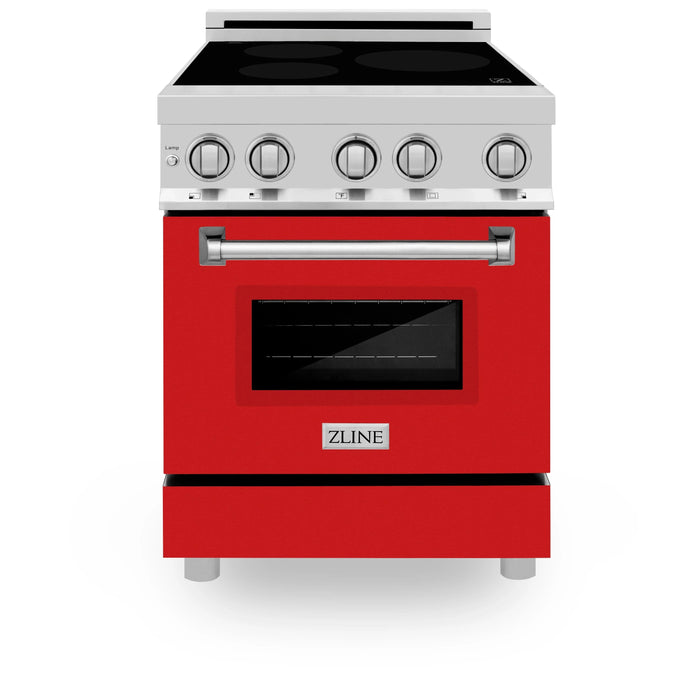 ZLINE 24" Induction Range with a 3 Element Stove and Electric Oven in Stainless Steel RAIND-RG-24 - Farmhouse Kitchen and Bath