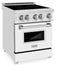 ZLINE 24" Induction Range with a 3 Element Stove and Electric Oven in White Matte RAIND-WM-24 - Farmhouse Kitchen and Bath