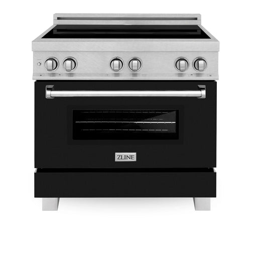 ZLINE 36" Induction Range in DuraSnow with a 4 Element Stove and Electric Oven RAINDS-BLM-36 - Farmhouse Kitchen and Bath