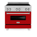 ZLINE 36" Induction Range in DuraSnow with a 4 Element Stove and Electric Oven RAINDS-RG-36 - Farmhouse Kitchen and Bath