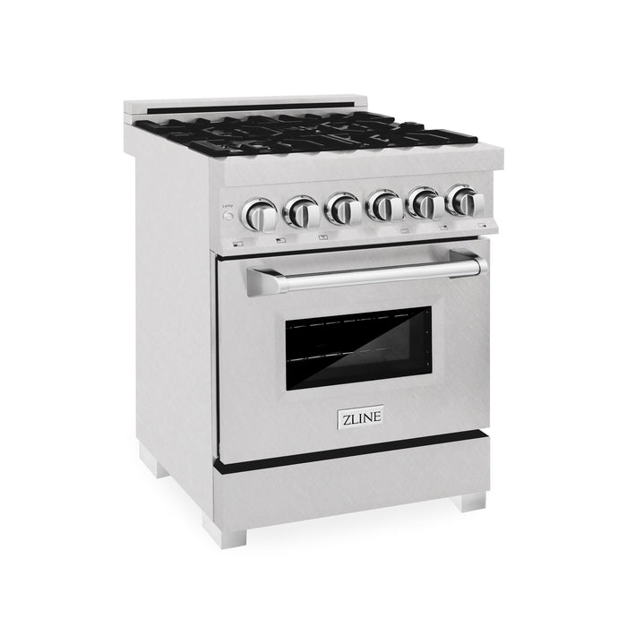 DSICONTINUED-ZLINE 24" Professional Dual Fuel Range, Stainless Steel Door, RA-SN-24 - Farmhouse Kitchen and Bath