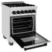 DISCONTINUED-ZLINE 24" Autograph Dual Fuel Range, Stainless, Black accents, RAZ-24-MB - Farmhouse Kitchen and Bath