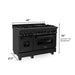ZLINE 48" Range with Gas Stove and Gas Oven, Stainless Steel, RGB-48 - Farmhouse Kitchen and Bath