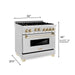ZLINE 36" Autograph Edition Gas Range, Gold Accents, RGZ-36-G - Farmhouse Kitchen and Bath