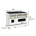 ZLINE 48" Autograph Gas Range, DuraSnow, White Door, RGSZ-WM-48-CB - Farmhouse Kitchen and Bath