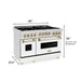 ZLINE 48" Autograph Gas Range, DuraSnow, White Door, RGSZ-WM-48-G - Farmhouse Kitchen and Bath