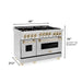 ZLINE 48" Autograph Edition Stainless Gas Range, Gold Accent, RGZ-48-G - Farmhouse Kitchen and Bath