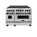 ZLINE 48" Autograph Edition, Gas Range, Black Accents, RGZ-48-MB - Farmhouse Kitchen and Bath