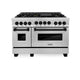 ZLINE 48" Autograph Gas Range, DuraSnow, Stainless  RGSZ-SN-48-MB