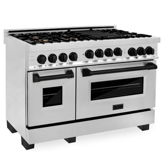 ZLINE 48" Autograph Edition, Gas Range, Black Accents, RGZ-48-MB