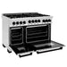 ZLINE 48" Autograph Gas Range, DuraSnow, Stainless  RGSZ-SN-48-MB - Farmhouse Kitchen and Bath