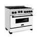 ZLINE 36" Autograph Edition, Range Gas Stove and Gas Oven, RGZ-WM-36-MB - Farmhouse Kitchen and Bath