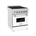 DISCONTINUED-ZLINE 24" Professional Dual Fuel Range, Matte White Door, RA-WM-24 - Farmhouse Kitchen and Bath