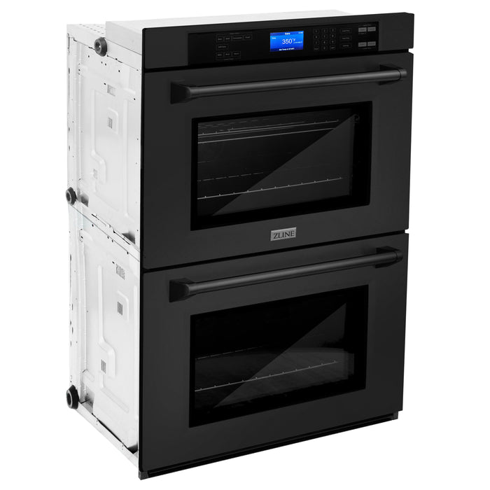 ZLINE 30" Professional Double Wall Oven, Black Stainless, AWD-30-BS - Farmhouse Kitchen and Bath