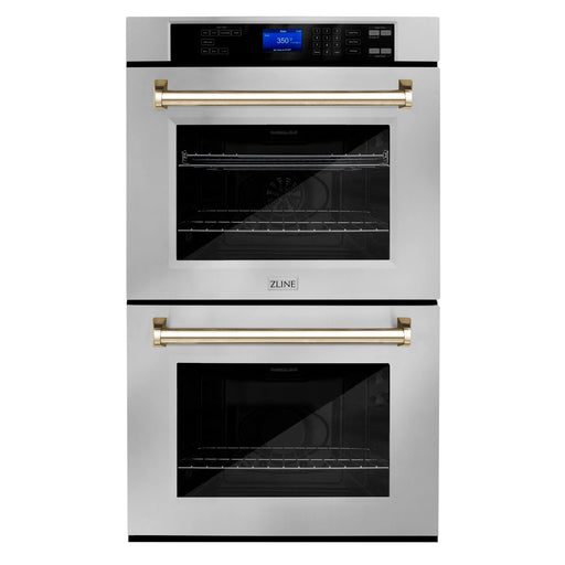 ZLINE 30" Autograph Edition Double Wall Oven with Self Clean and True Convection in Stainless Steel AWDZ-30-G - Farmhouse Kitchen and Bath