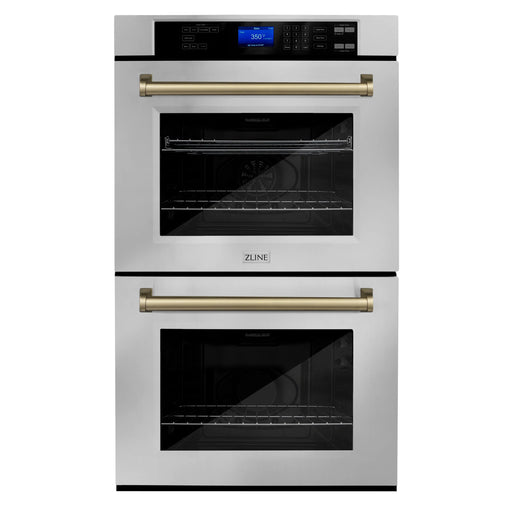 ZLINE 30" Autograph Edition Double Wall Oven with Self Clean and True Convection in Stainless Steel AWDZ-30-CB - Farmhouse Kitchen and Bath